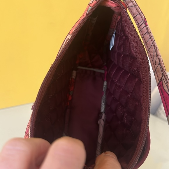 Vera Bradley Bohemian Blooms Little Crossbody Bag Purse Small Red Floral - Picture 12 of 15